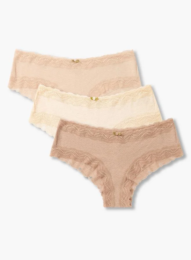 سبلاش فيڤ Set of 3 - Cheekster Briefs with Lace Trim